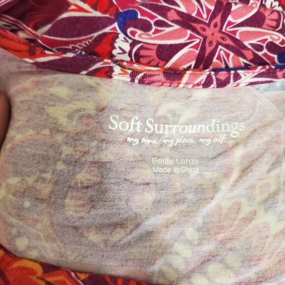 Soft Surroundings | Petite Mixed Media Half Sleeve Stretch Maxi Ankle Dress - Picture 7 of 8